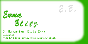 emma blitz business card